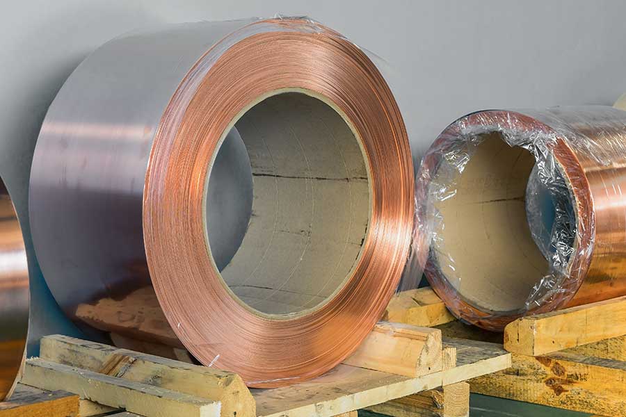 Anwendungsbeispiel Oberflächenbehandlung Metall Buntmetall Kupfer Coils
