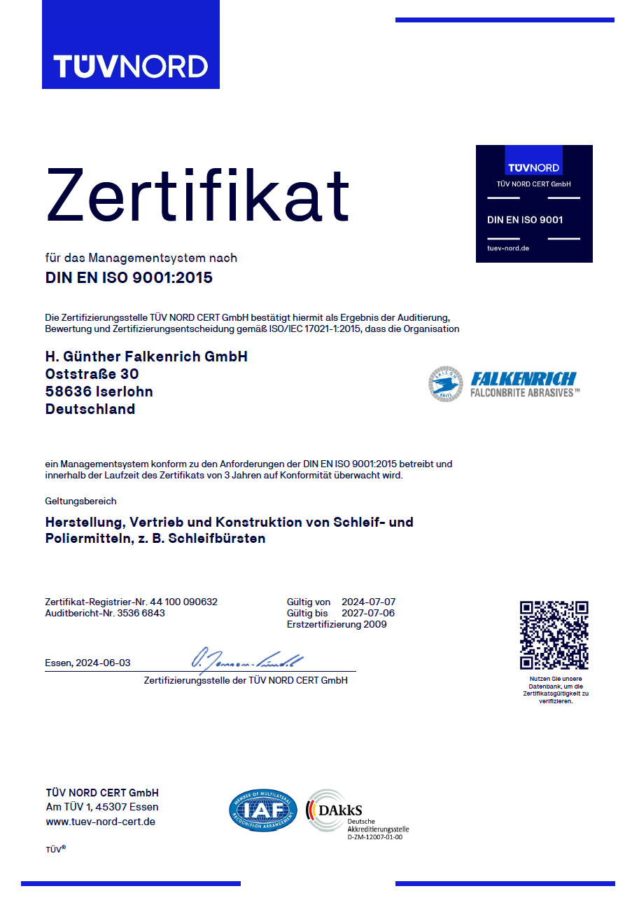 DIN EN ISO 9001 Zertifikat